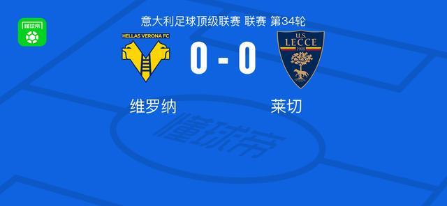 维罗纳0-0莱切，双方握手言和